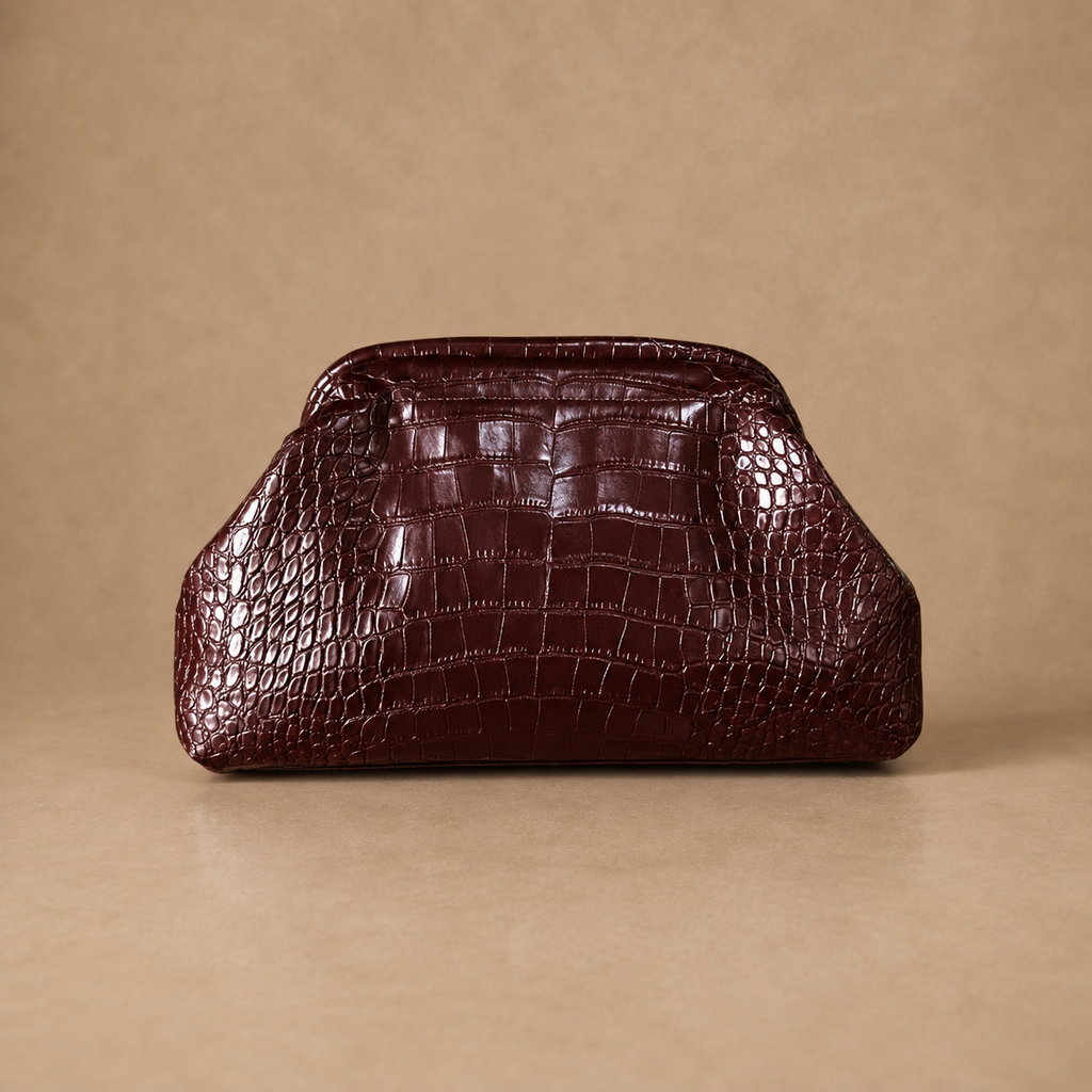 Jess - Bolso de Cocodrilo Marrón