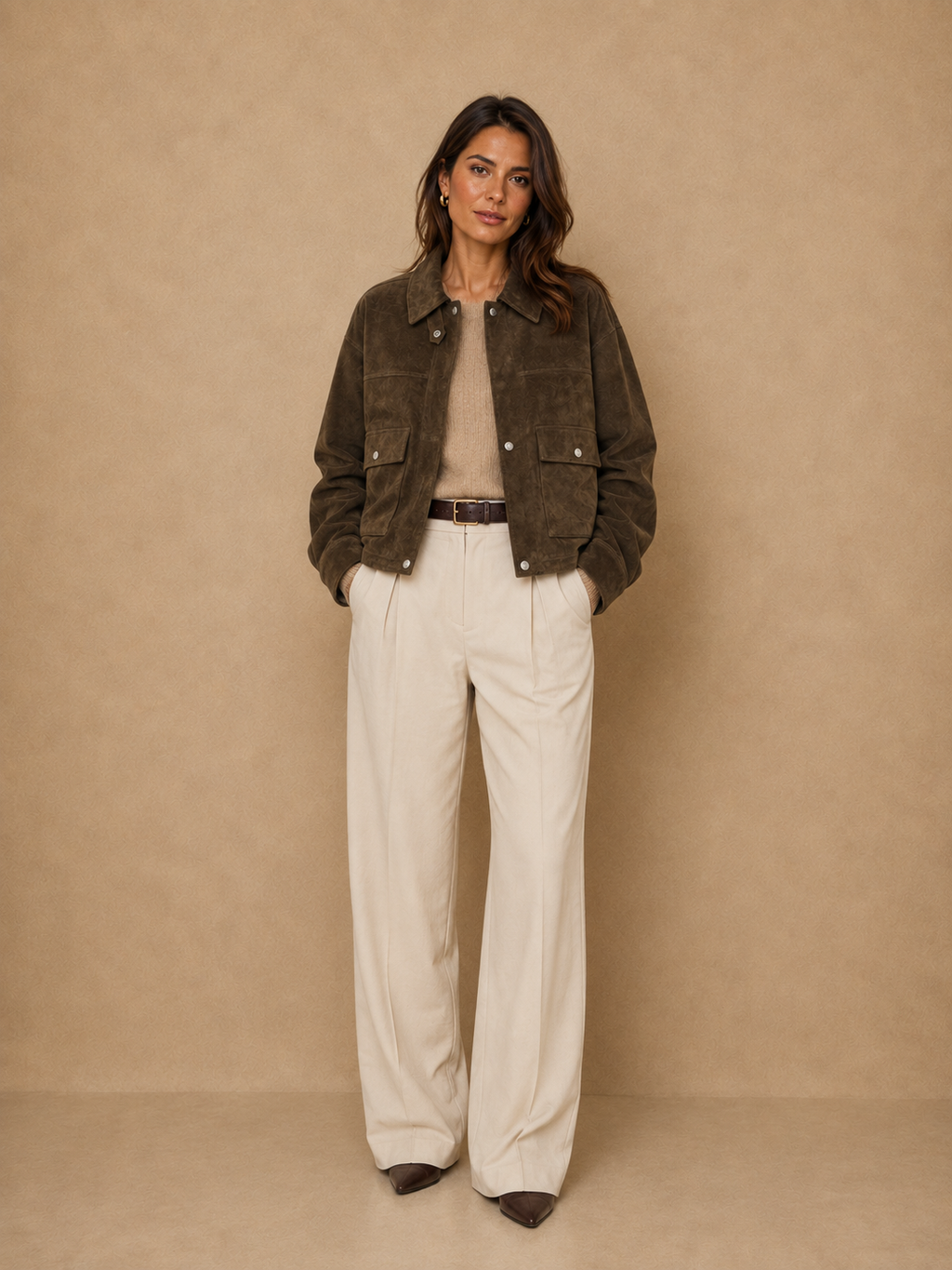 Valeria - Chaqueta Vintage Café