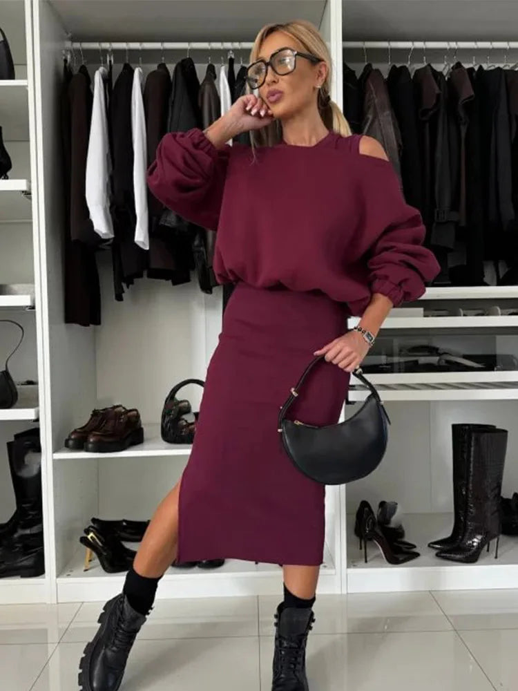Cintia - Traje A Juego De Dos Piezas Con Sudadera Y Vestido