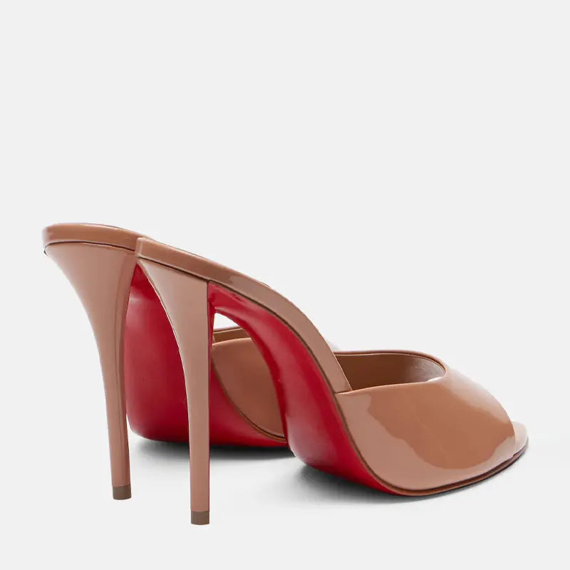 Raquel - Tacón Punta Abierta Suela Roja (10,5cm)