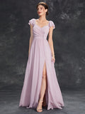Bella - Vestido Elegante con Volantes y Cuello de Herradura