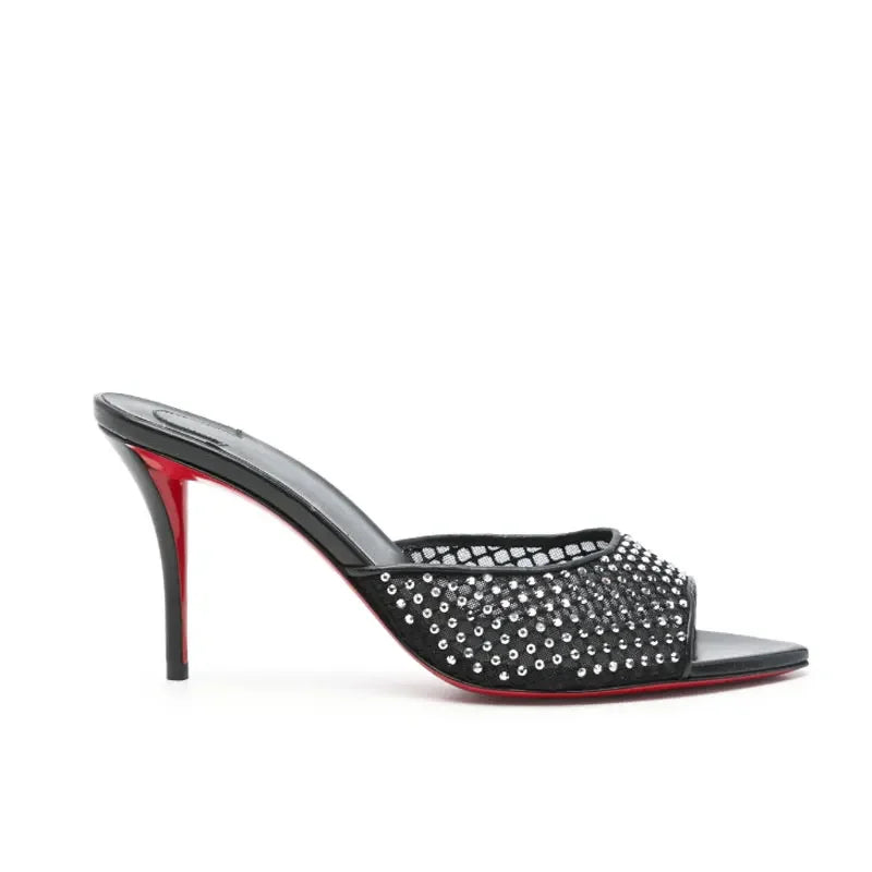 Raquel - Tacón Punta Abierta Suela Roja (10,5cm)