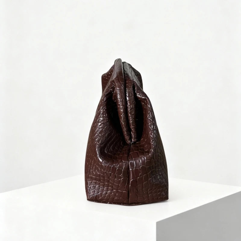 Jess - Bolso de Cocodrilo Marrón