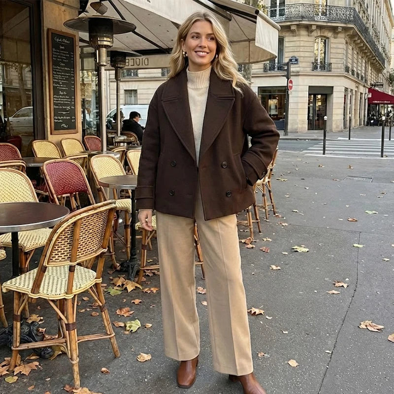 Marta - Chaqueta con Cuello de Solapa